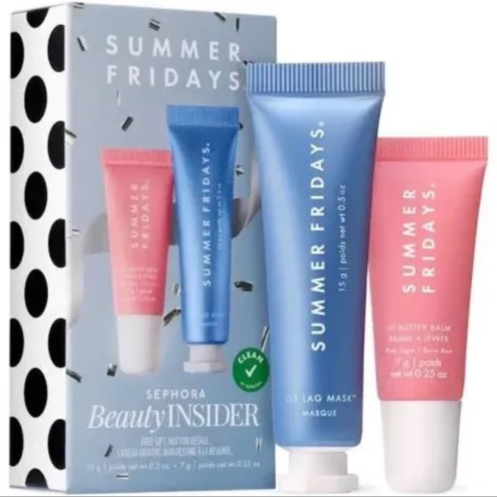 Summer Fridays | Lip Butter Balm + Jet Lag Mask - Travel Set